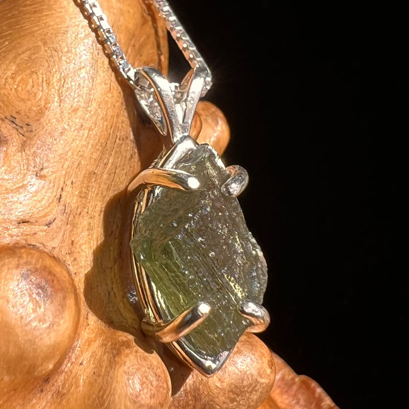 Moldavite Pendant Sterling Silver #5433-Moldavite Life