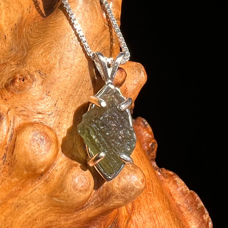 Moldavite Pendant Sterling Silver #5433-Moldavite Life