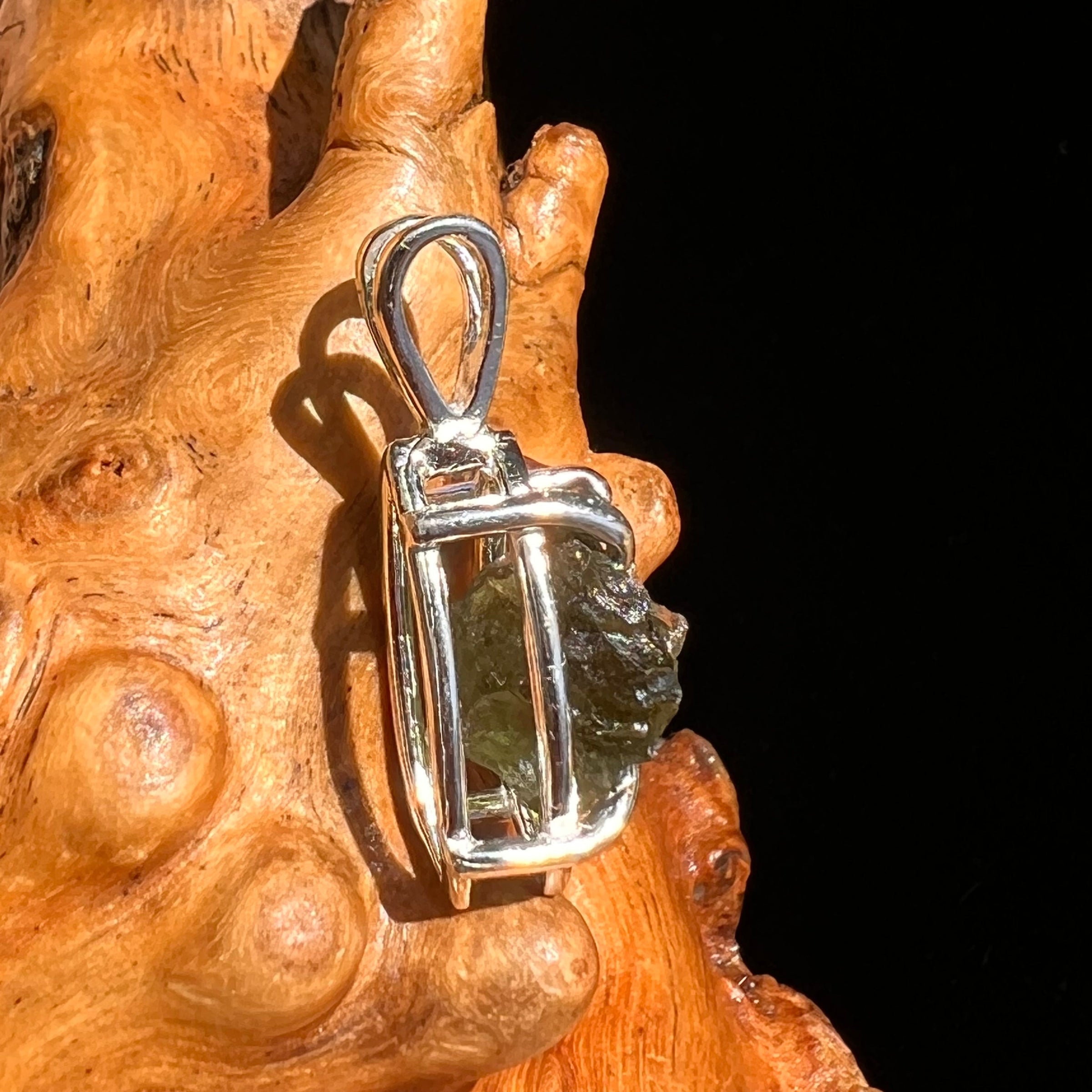 Moldavite Pendant Sterling Silver #5434-Moldavite Life