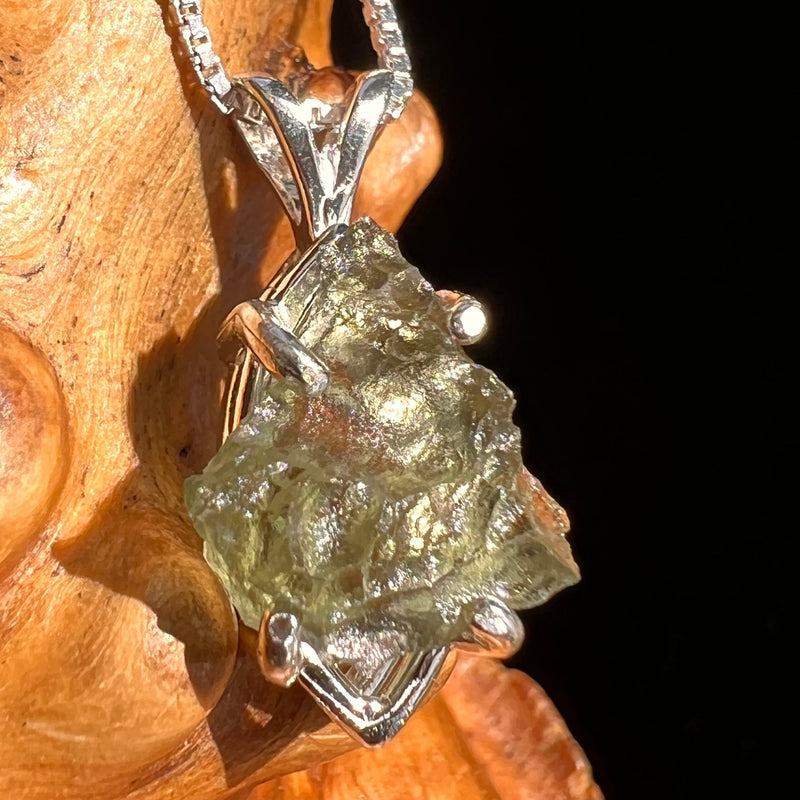 Moldavite Pendant Sterling Silver #5435-Moldavite Life