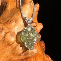 Moldavite Pendant Sterling Silver #5436-Moldavite Life