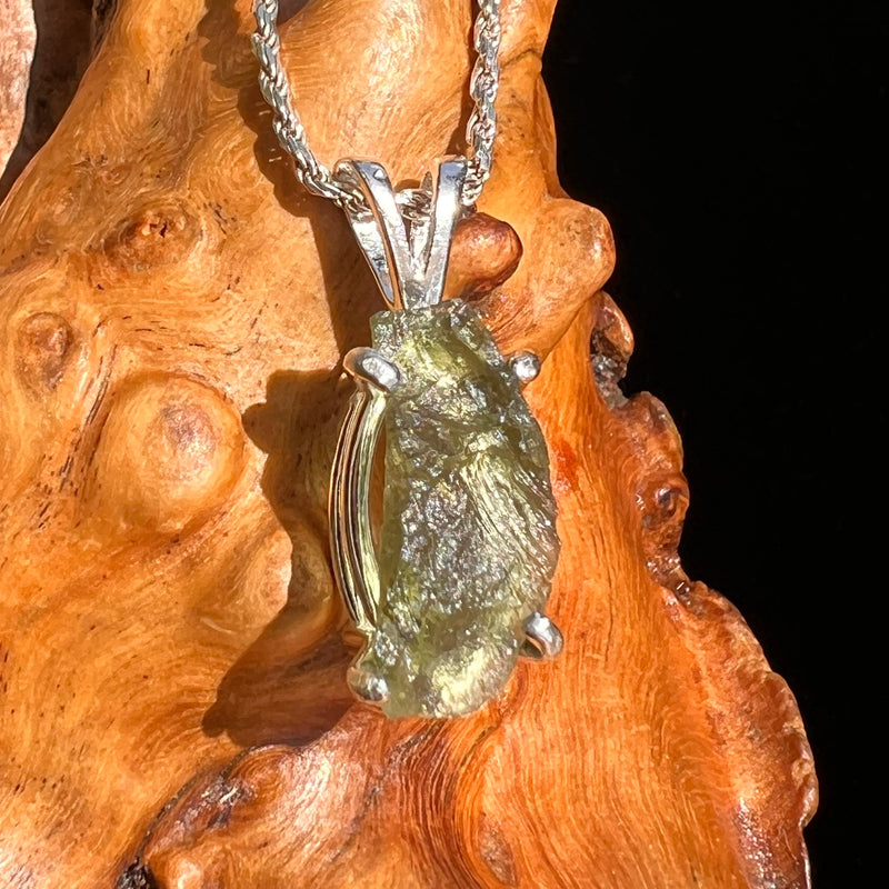 Moldavite Pendant Sterling Silver #5439-Moldavite Life