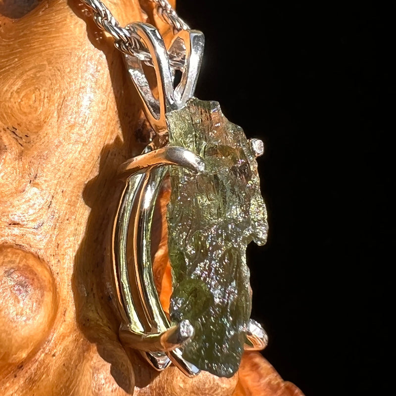 Moldavite Pendant Sterling Silver #5441-Moldavite Life