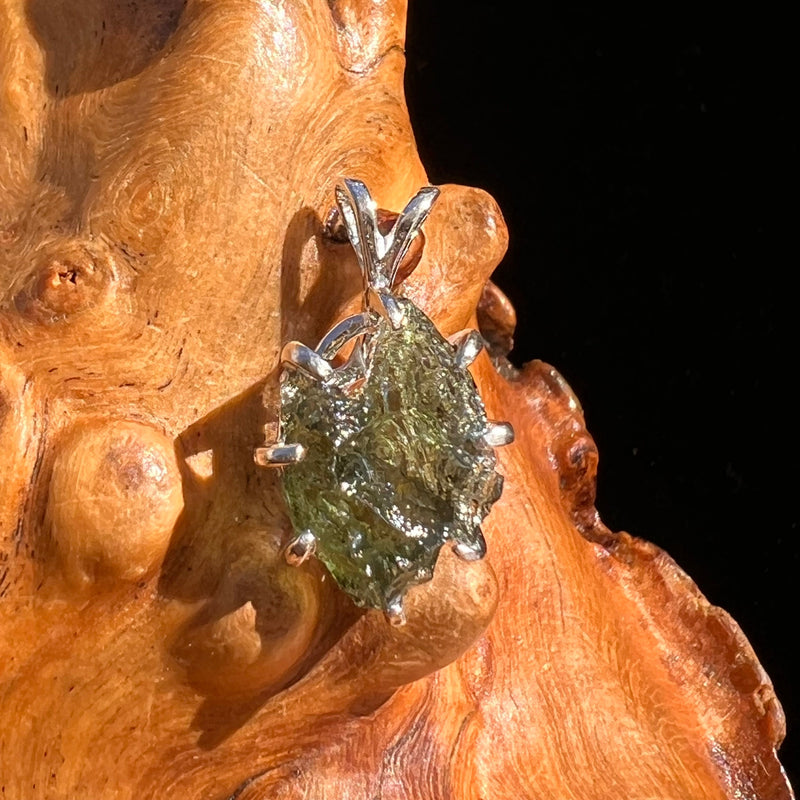Moldavite Pendant Sterling Silver #5840-Moldavite Life
