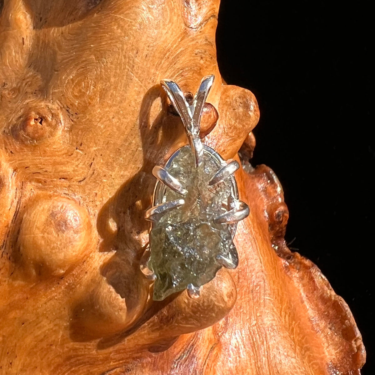 Moldavite Pendant Sterling Silver #5846-Moldavite Life