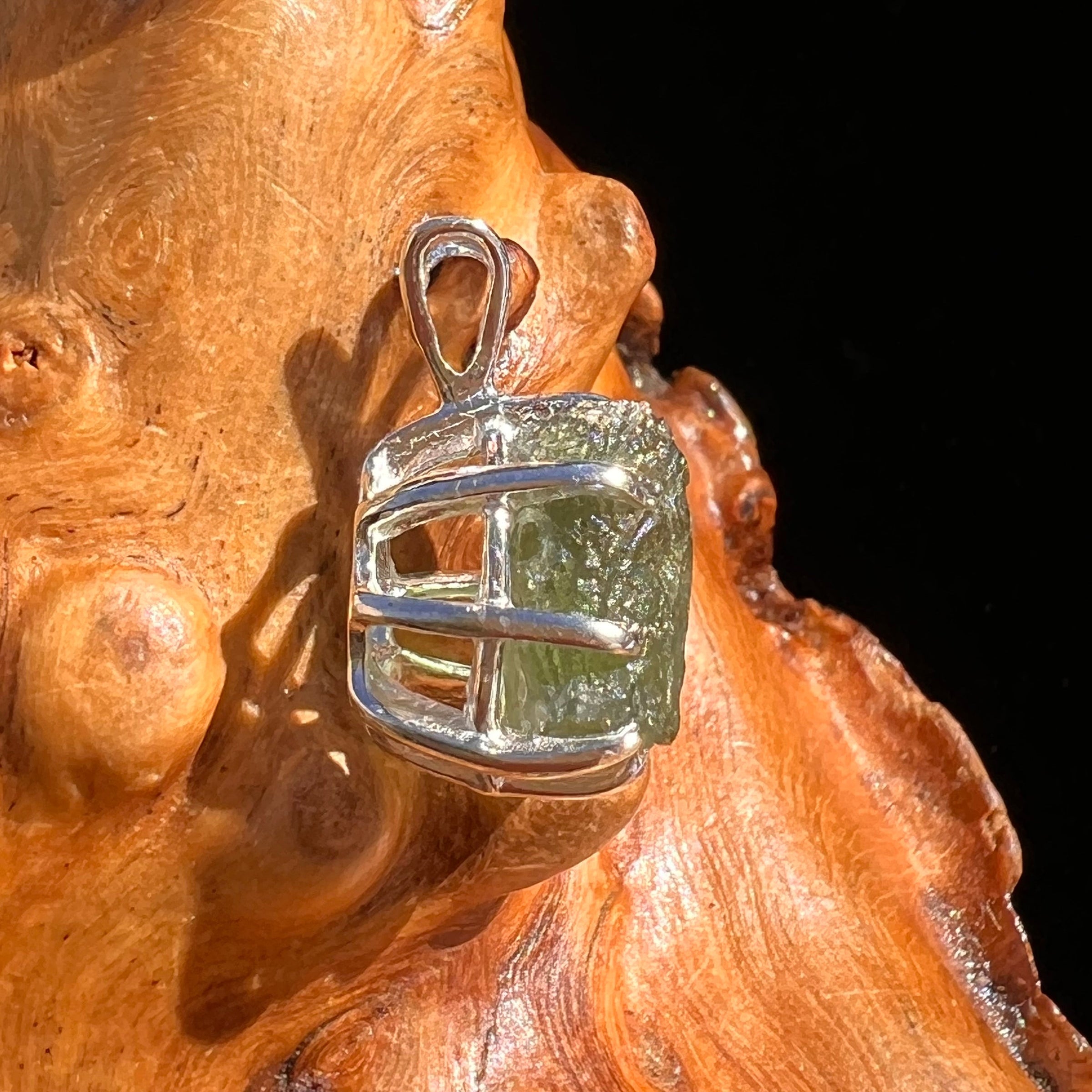 Moldavite Pendant Sterling Silver #5862-Moldavite Life