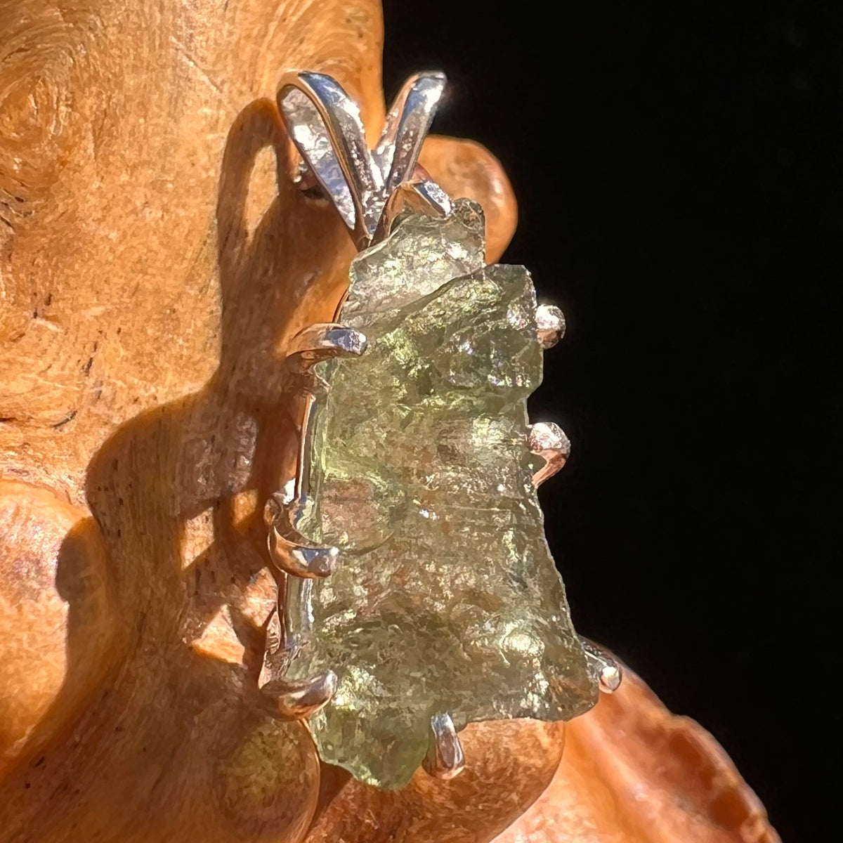 Moldavite Pendant Sterling Silver #5863-Moldavite Life
