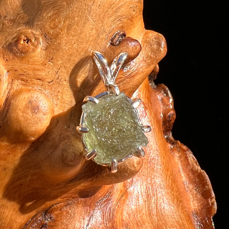 Moldavite Pendant Sterling Silver #5877-Moldavite Life