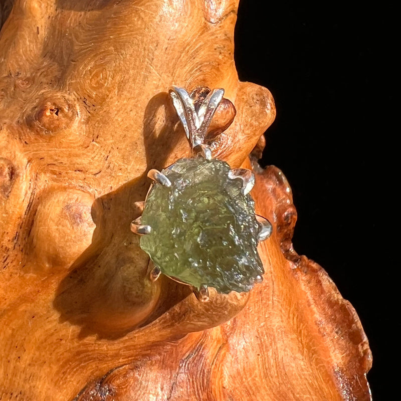 Moldavite Pendant Sterling Silver #5891-Moldavite Life