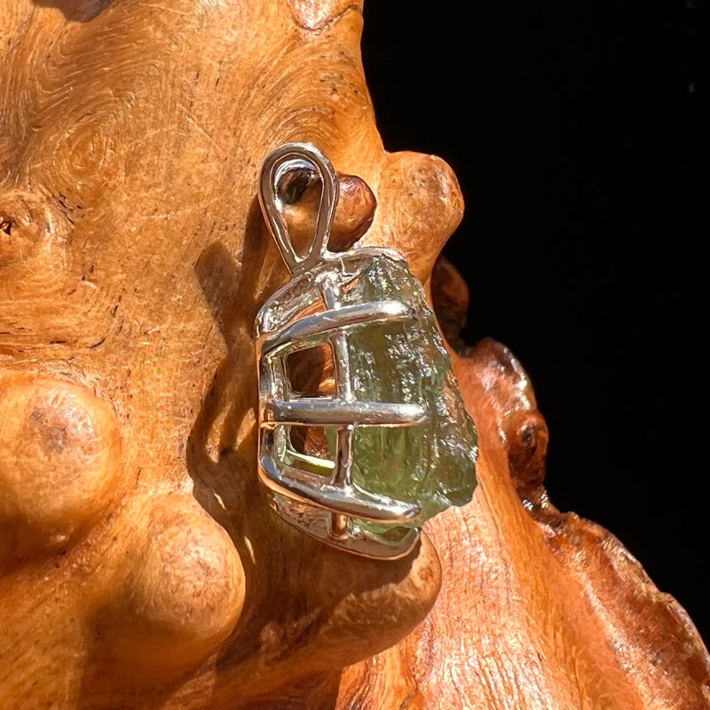 Moldavite Pendant Sterling Silver #5897A-Moldavite Life