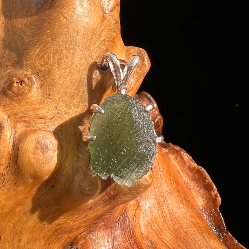 Moldavite Pendant Sterling Silver #5898-Moldavite Life