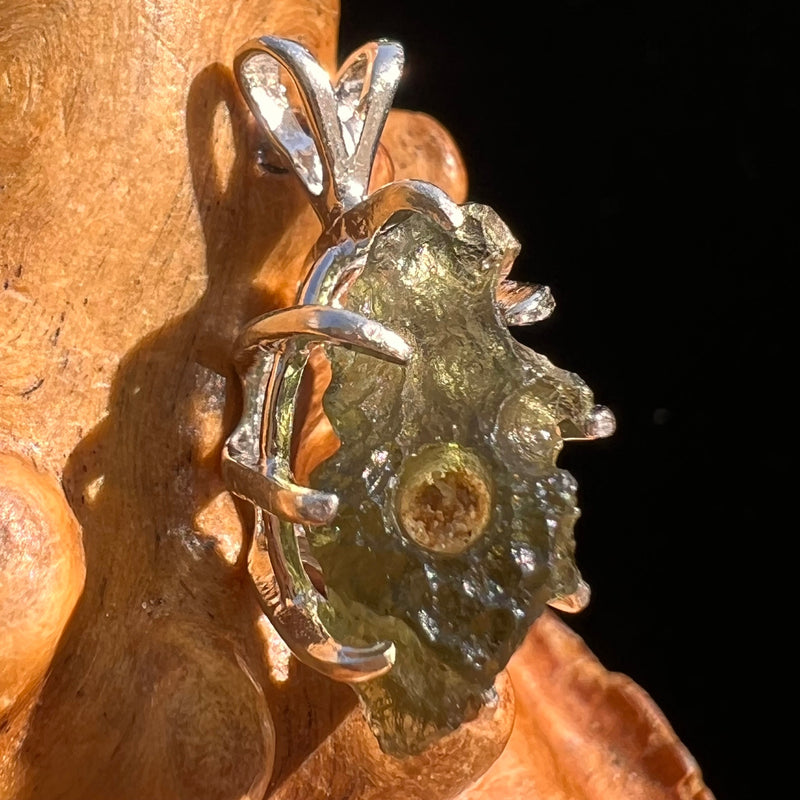 Moldavite Pendant Sterling Silver #5905-Moldavite Life