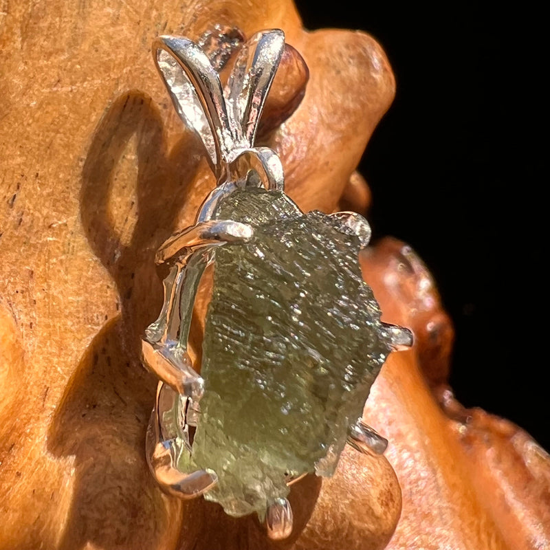 Moldavite Pendant Sterling Silver #5908A-Moldavite Life