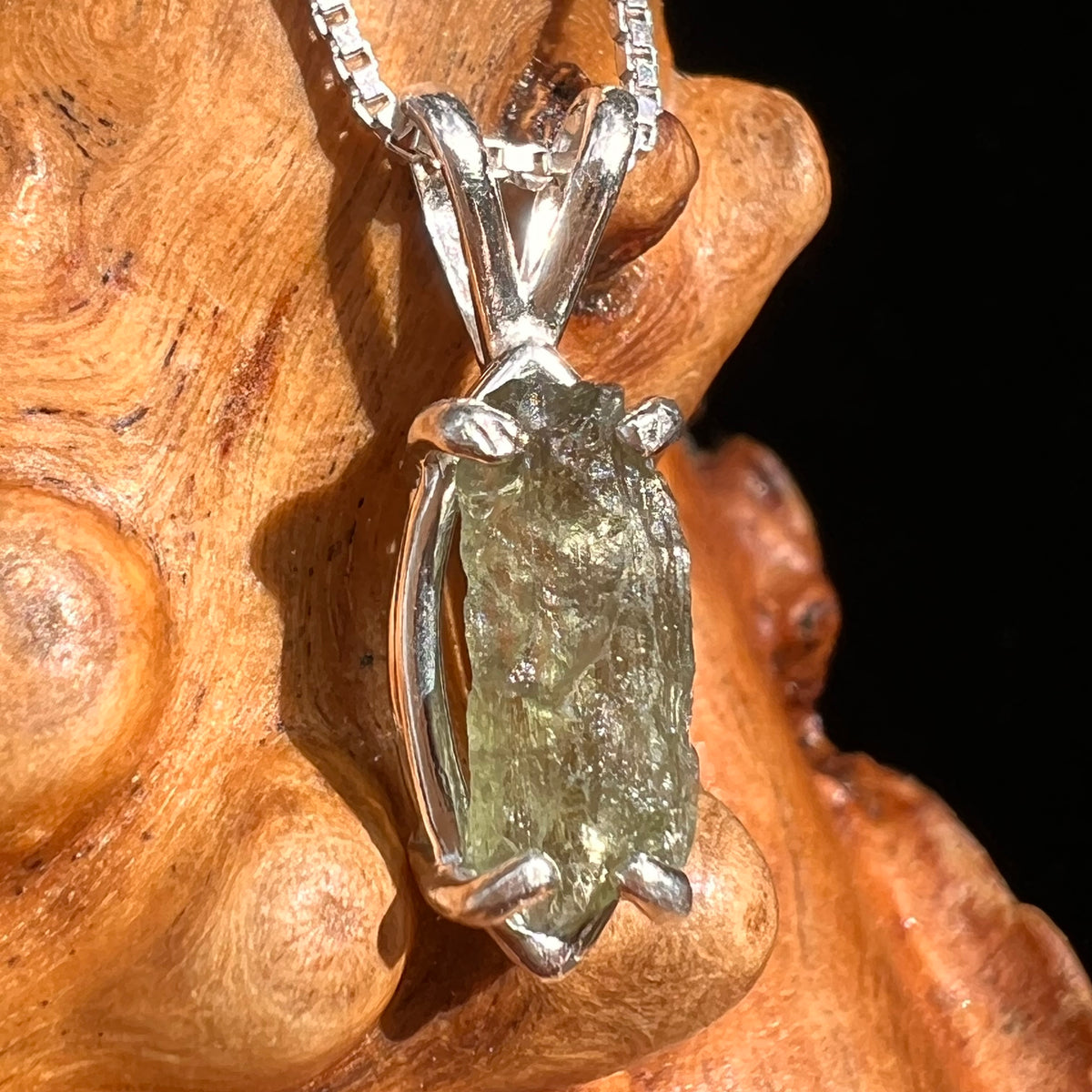Moldavite Pendant Sterling Silver #6997-Moldavite Life