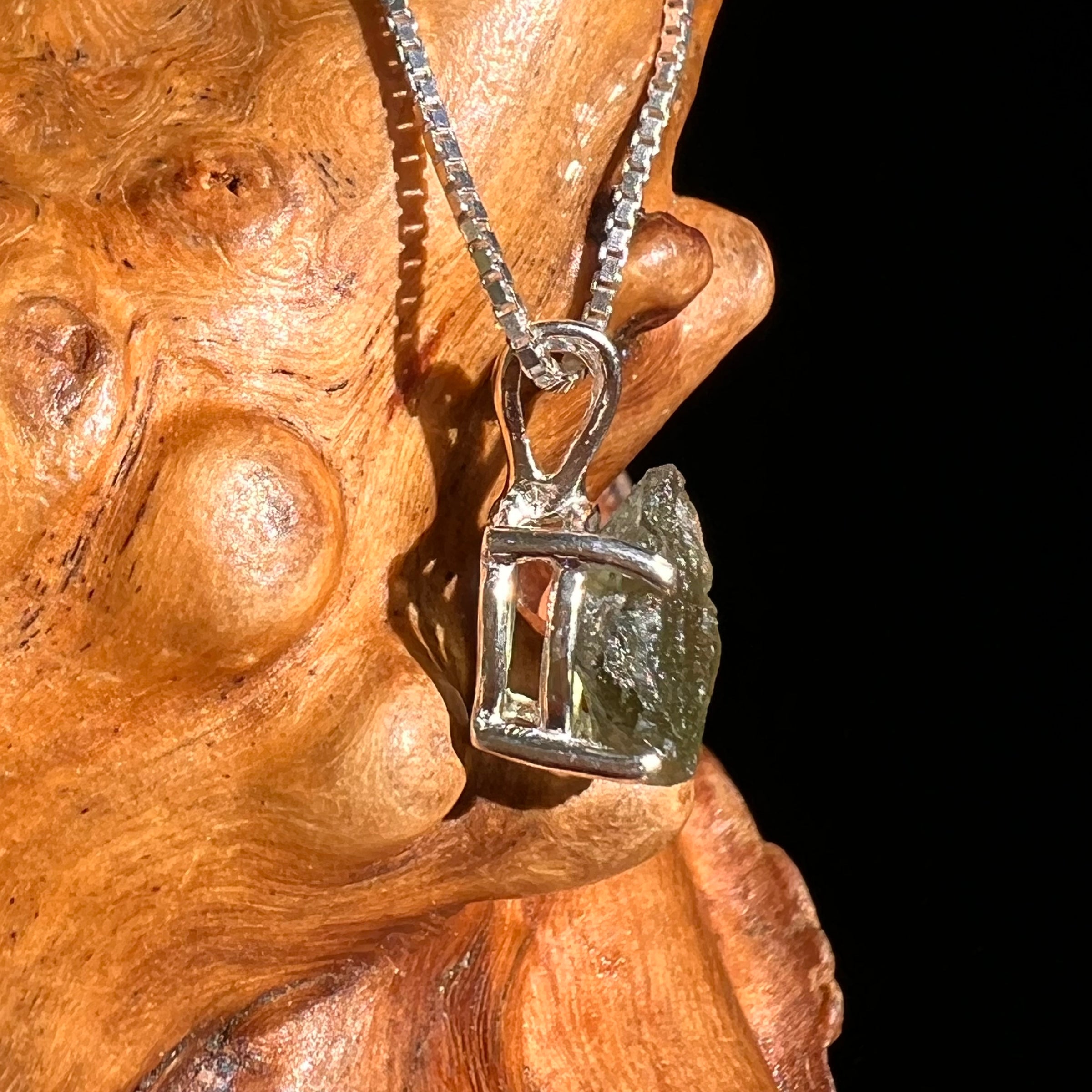 Moldavite Pendant Sterling Silver #7226-Moldavite Life