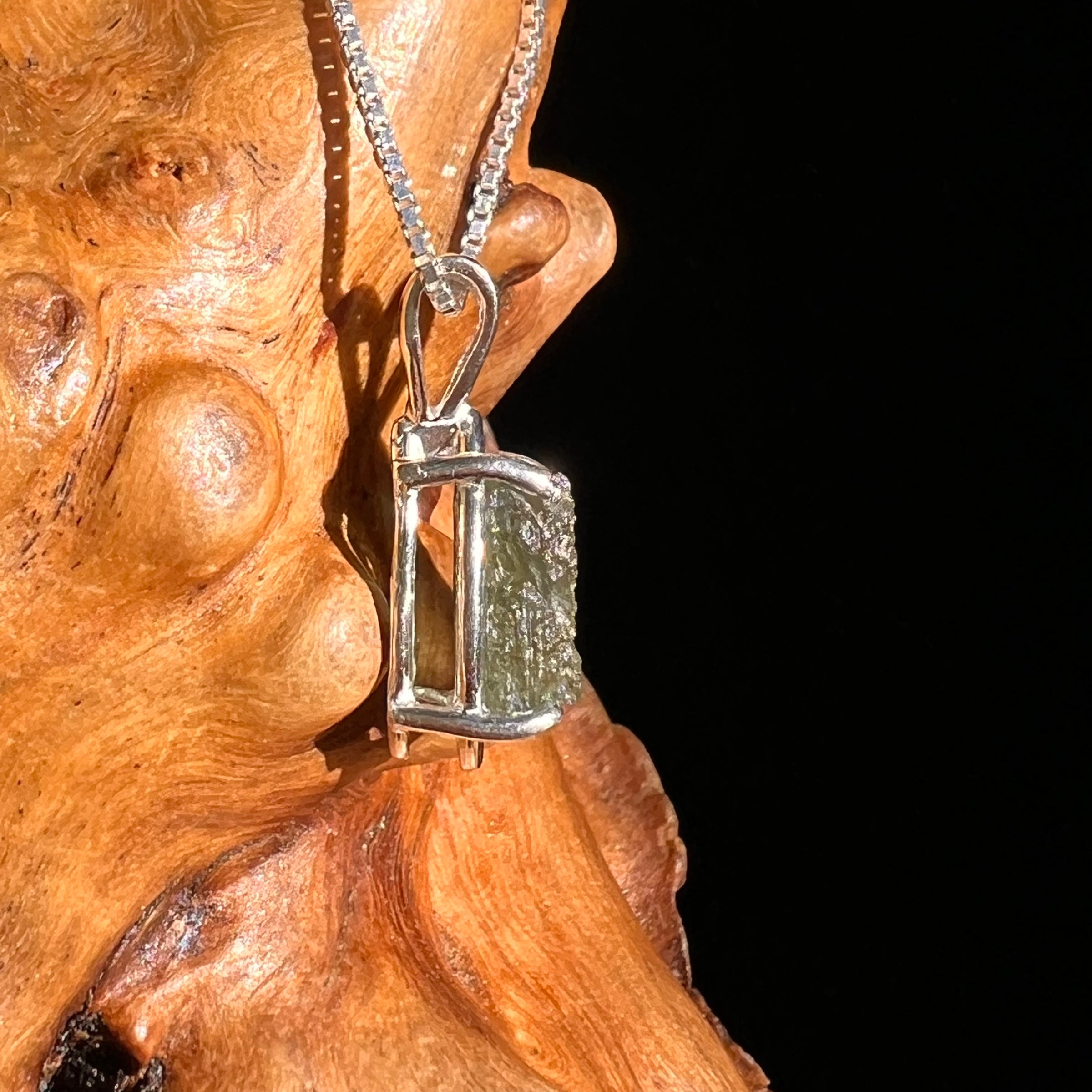 Moldavite Pendant Sterling Silver #7233-Moldavite Life