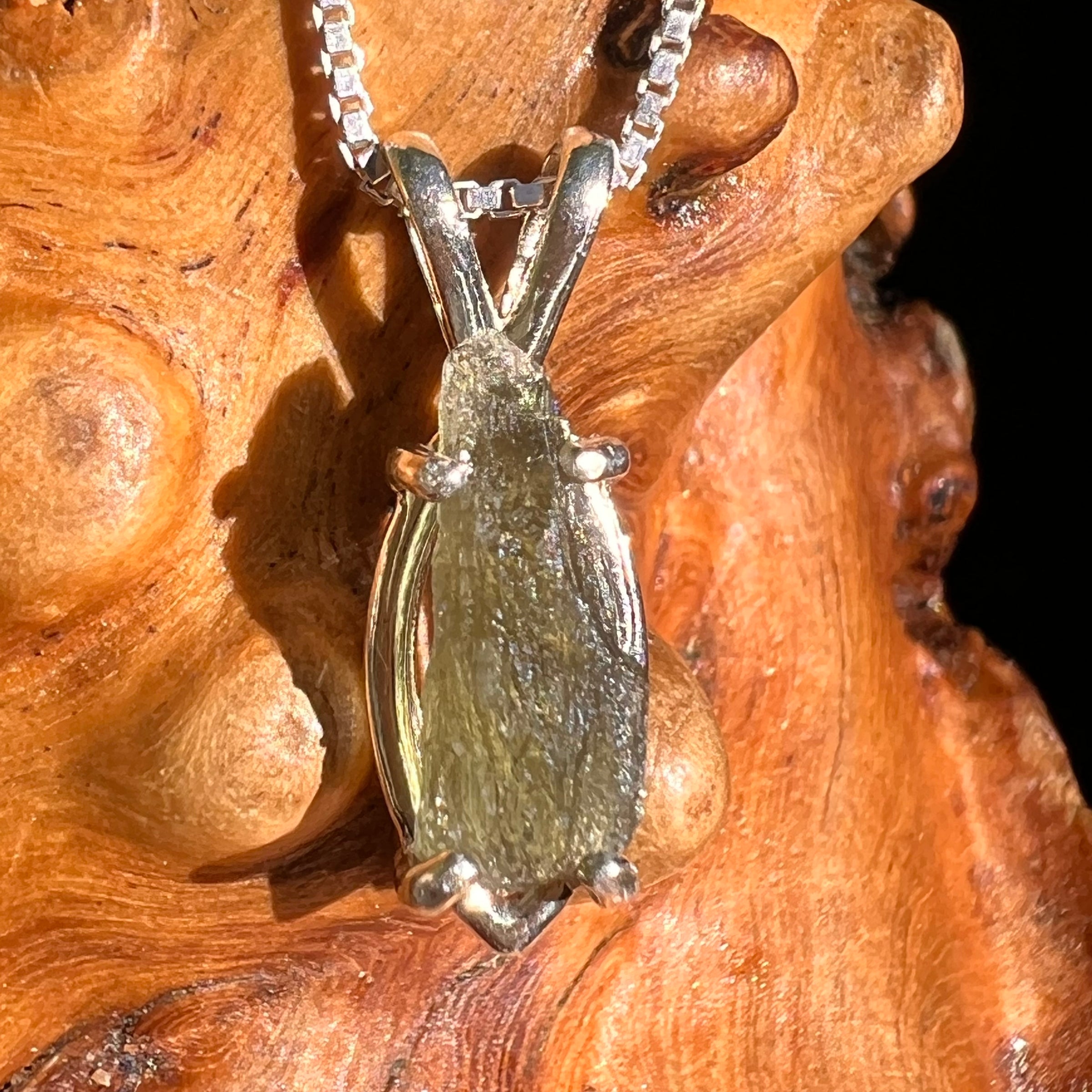 Moldavite Pendant Sterling Silver #7235-Moldavite Life