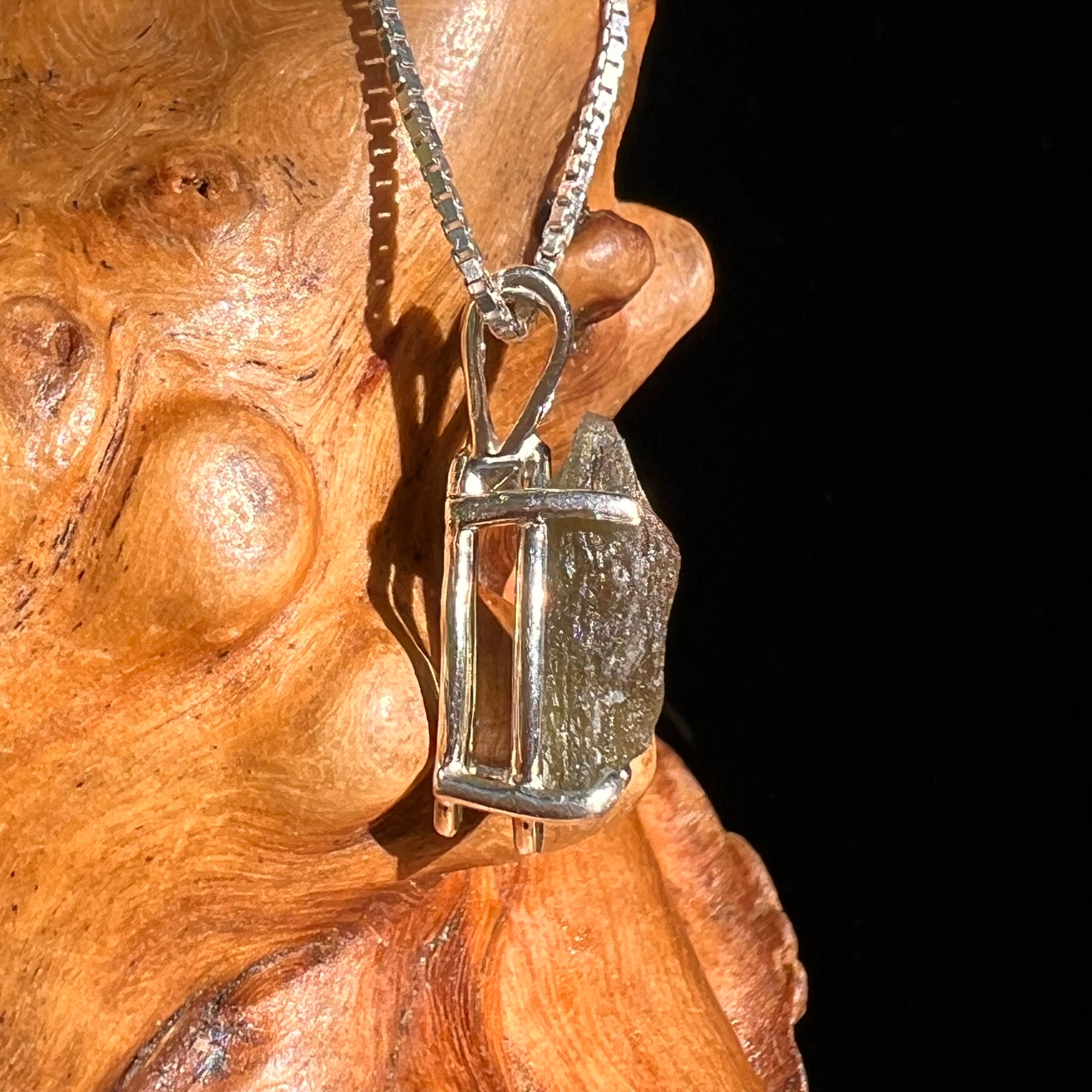 Moldavite Pendant Sterling Silver #7235-Moldavite Life