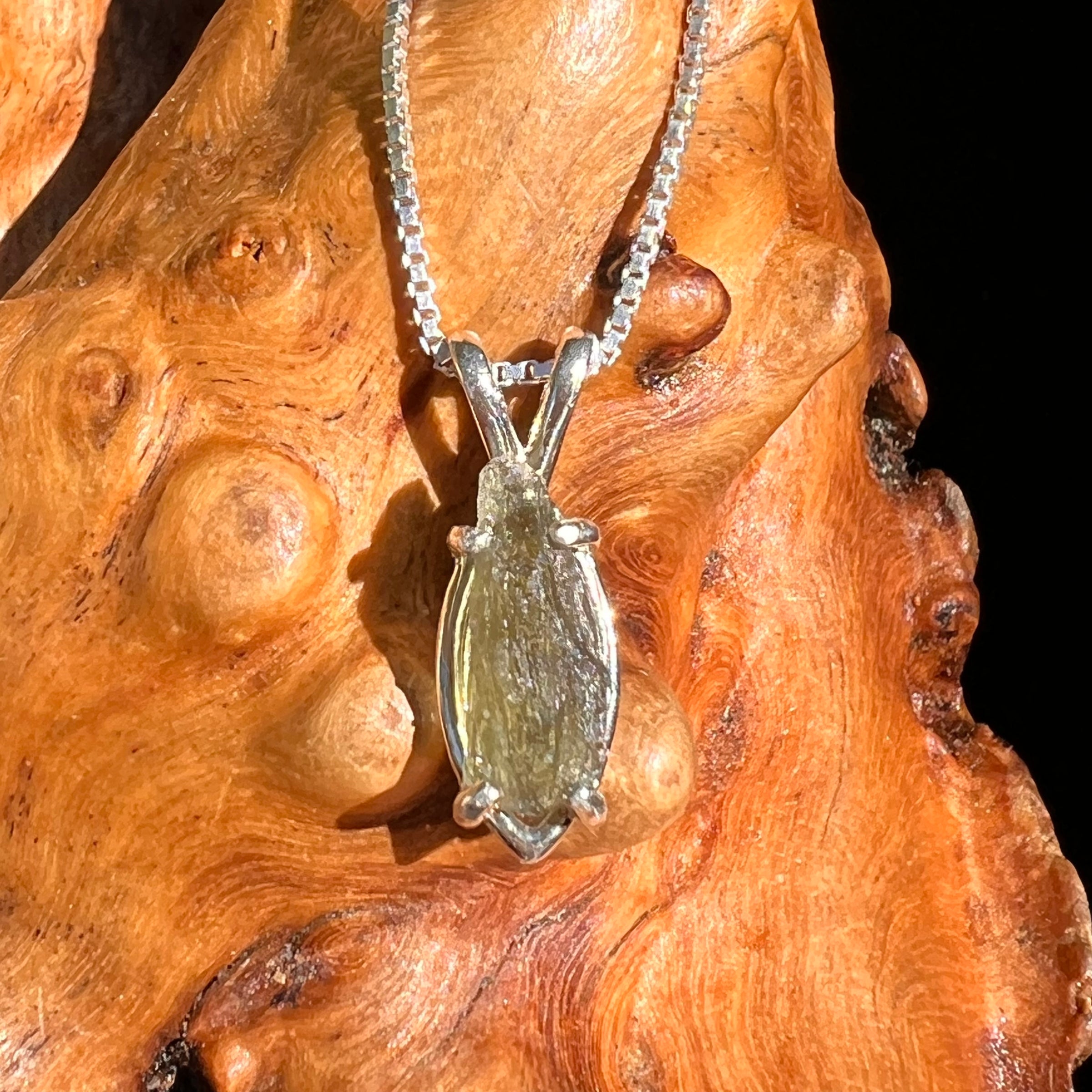 Moldavite Pendant Sterling Silver #7235-Moldavite Life