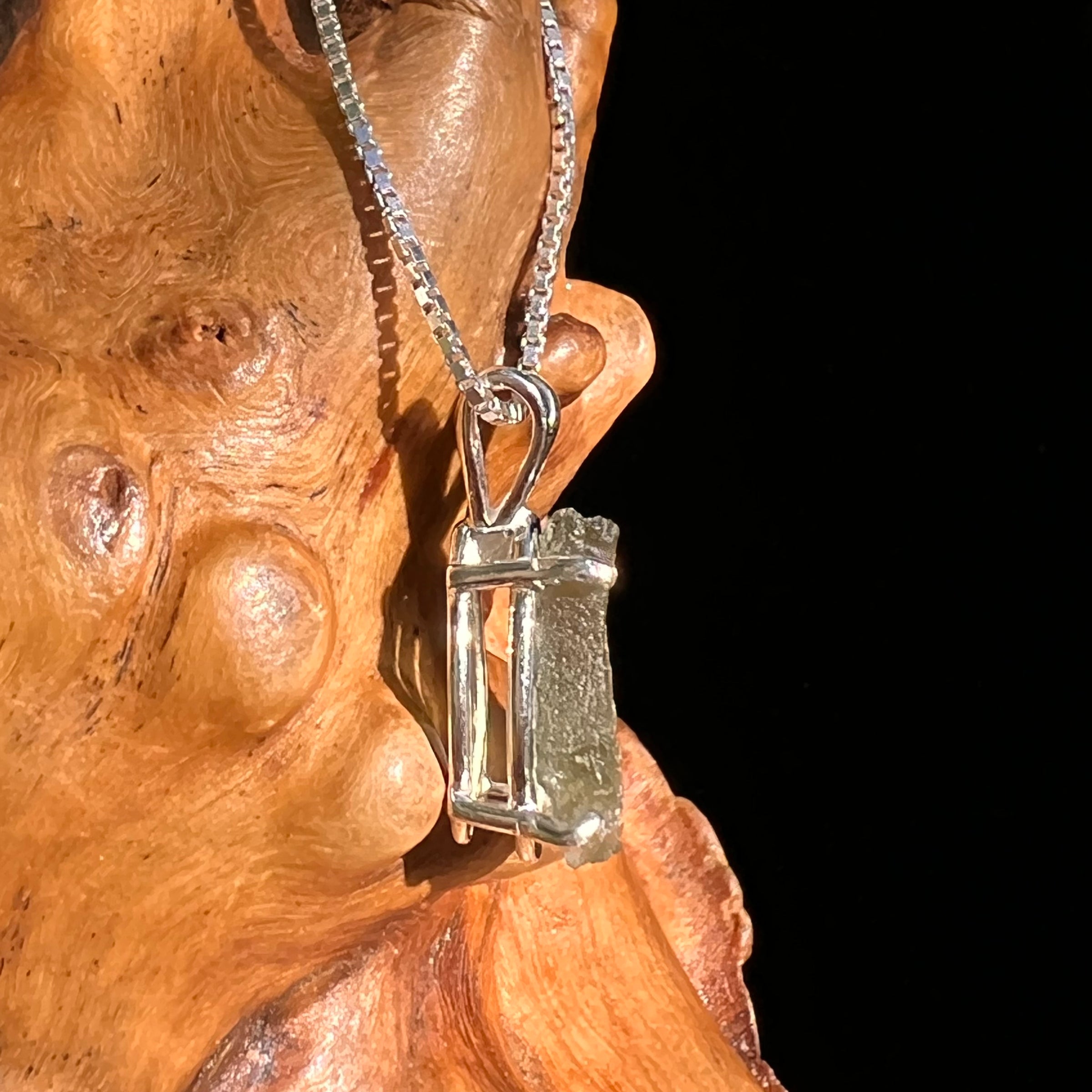 Moldavite Pendant Sterling Silver #7237-Moldavite Life