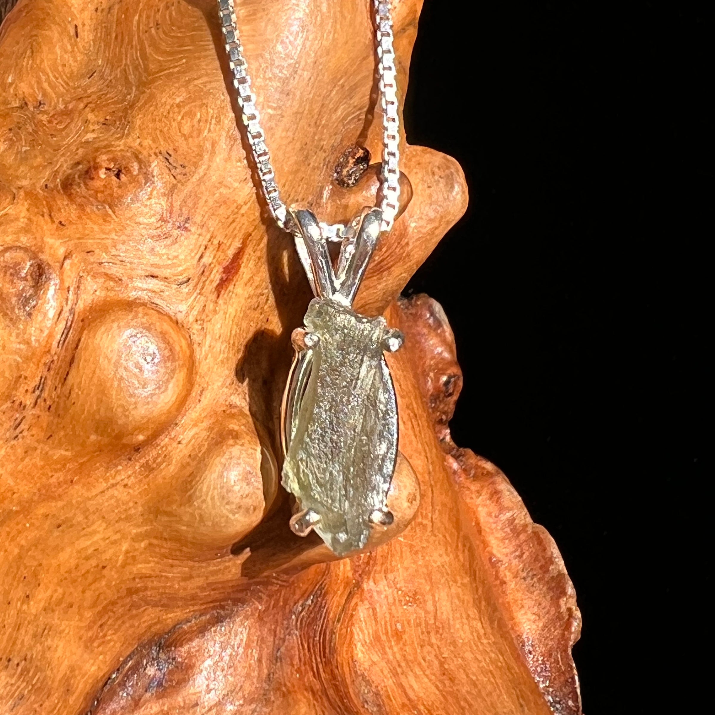 Moldavite Pendant Sterling Silver #7237-Moldavite Life
