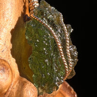 Moldavite Pendant Wire Wrapped 14k Gold #5763-Moldavite Life