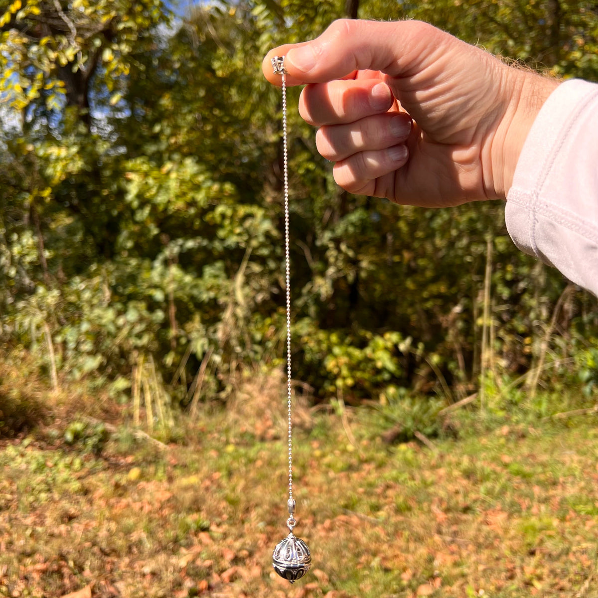 Moldavite, Phenacite, Herkimer Pendulum Sterling #29-Moldavite Life