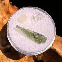 Moldavite, Phenakite, & Herkimer Diamond #101-Moldavite Life