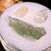Moldavite, Phenakite, & Herkimer Diamond #102-Moldavite Life