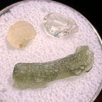 Moldavite, Phenakite, & Herkimer Diamond #103-Moldavite Life