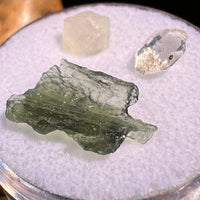 Moldavite, Phenakite, & Herkimer Diamond #105-Moldavite Life
