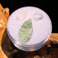 Moldavite, Phenakite, & Herkimer Diamond #109-Moldavite Life