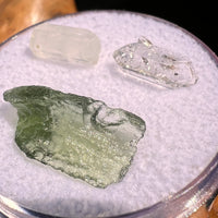 Moldavite, Phenakite, & Herkimer Diamond #111-Moldavite Life