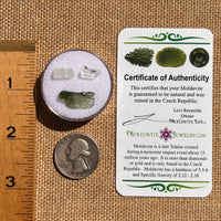 Moldavite, Phenakite, & Herkimer Diamond #111-Moldavite Life