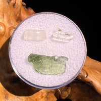Moldavite, Phenakite, & Herkimer Diamond #111-Moldavite Life
