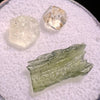 Moldavite, Phenakite, & Herkimer Diamond #112-Moldavite Life