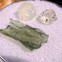 Moldavite, Phenakite, & Herkimer Diamond #112-Moldavite Life