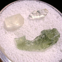Moldavite, Phenakite, & Herkimer Diamond #113-Moldavite Life