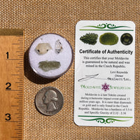 Moldavite, Phenakite, & Herkimer Diamond #114-Moldavite Life
