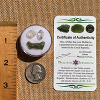 Moldavite, Phenakite, & Herkimer Diamond #115-Moldavite Life