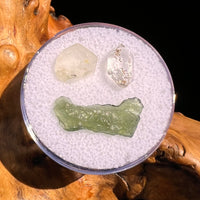 Moldavite, Phenakite, & Herkimer Diamond #115-Moldavite Life