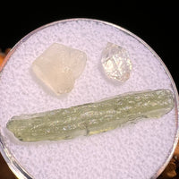 Moldavite, Phenakite, & Herkimer Diamond #117-Moldavite Life