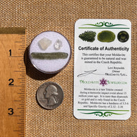 Moldavite, Phenakite, & Herkimer Diamond #117-Moldavite Life