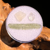 Moldavite, Phenakite, & Herkimer Diamond #117-Moldavite Life