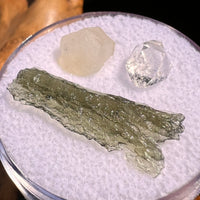 Moldavite, Phenakite, & Herkimer Diamond #118-Moldavite Life