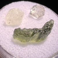 Moldavite, Phenakite, & Herkimer Diamond #119-Moldavite Life