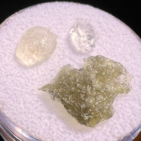 Moldavite, Phenakite, & Herkimer Diamond #121-Moldavite Life