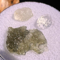 Moldavite, Phenakite, & Herkimer Diamond #121-Moldavite Life