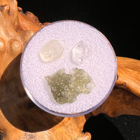 Moldavite, Phenakite, & Herkimer Diamond #121-Moldavite Life