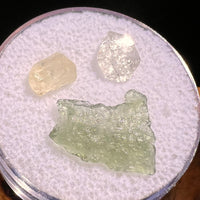 Moldavite, Phenakite, & Herkimer Diamond #122-Moldavite Life